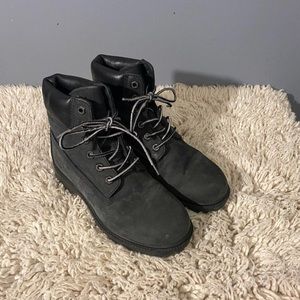 Timberland Black Leather Moto Combat Boots Sz 6.5